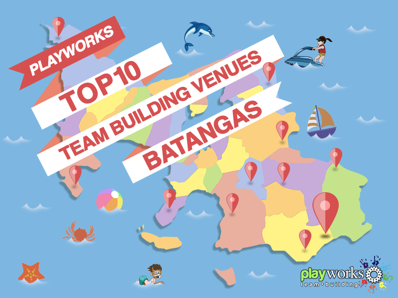 Infographic of the top ten team building venues in Batangas