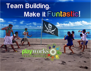 Corporate Team Building at the Beach with PlayWorks Team Building